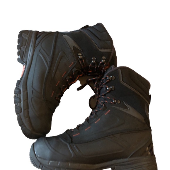 SOLD Work-boots Black Men 9M Great uses for Snow, Warehouse, Anti Slip - Picture 4 of 11